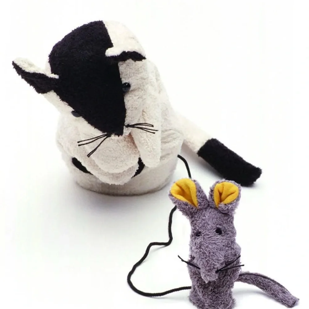 New - Furnis Luna a d Sonic Cat and Mouse Puppet Set